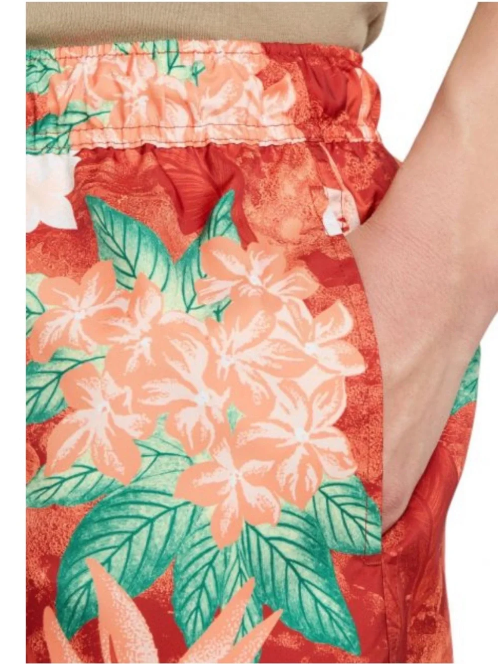 NWT NIKE MENS HAWAIIAN FLOWER SWIM TRUNKS SWIMSUIT SZ MEDIUM